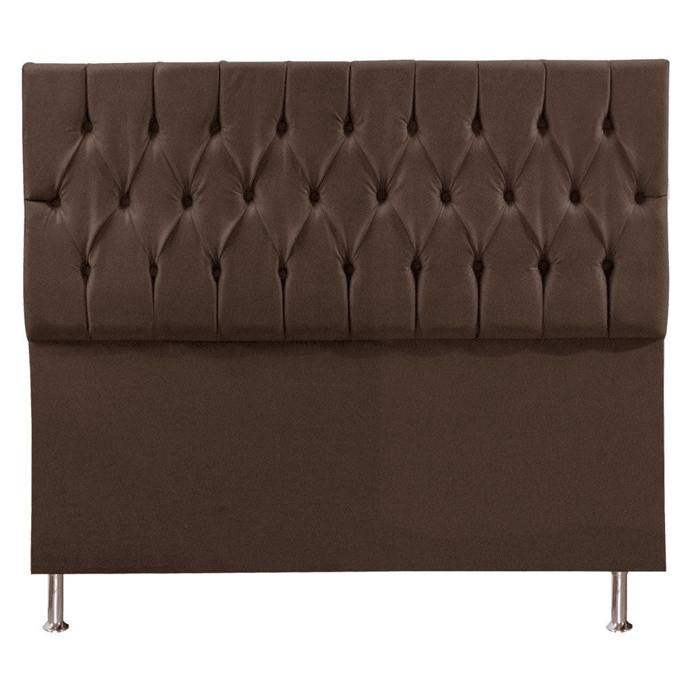 Cabeceira Queen 1,60m Madrid Suede Marrom - Pallazio