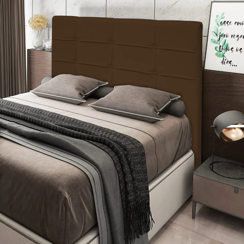 Cabeceira Queen 1,60m Moscou Corano Marrom - Pallazio