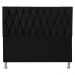 Cabeceira Queen 1,60m Paris Suede Preto - Pallazio
