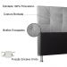 Cabeceira Queen 1,60m Roma Suede Cinza - Pallazio
