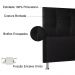 Cabeceira Queen 1,60m Roma Suede Preto - Pallazio