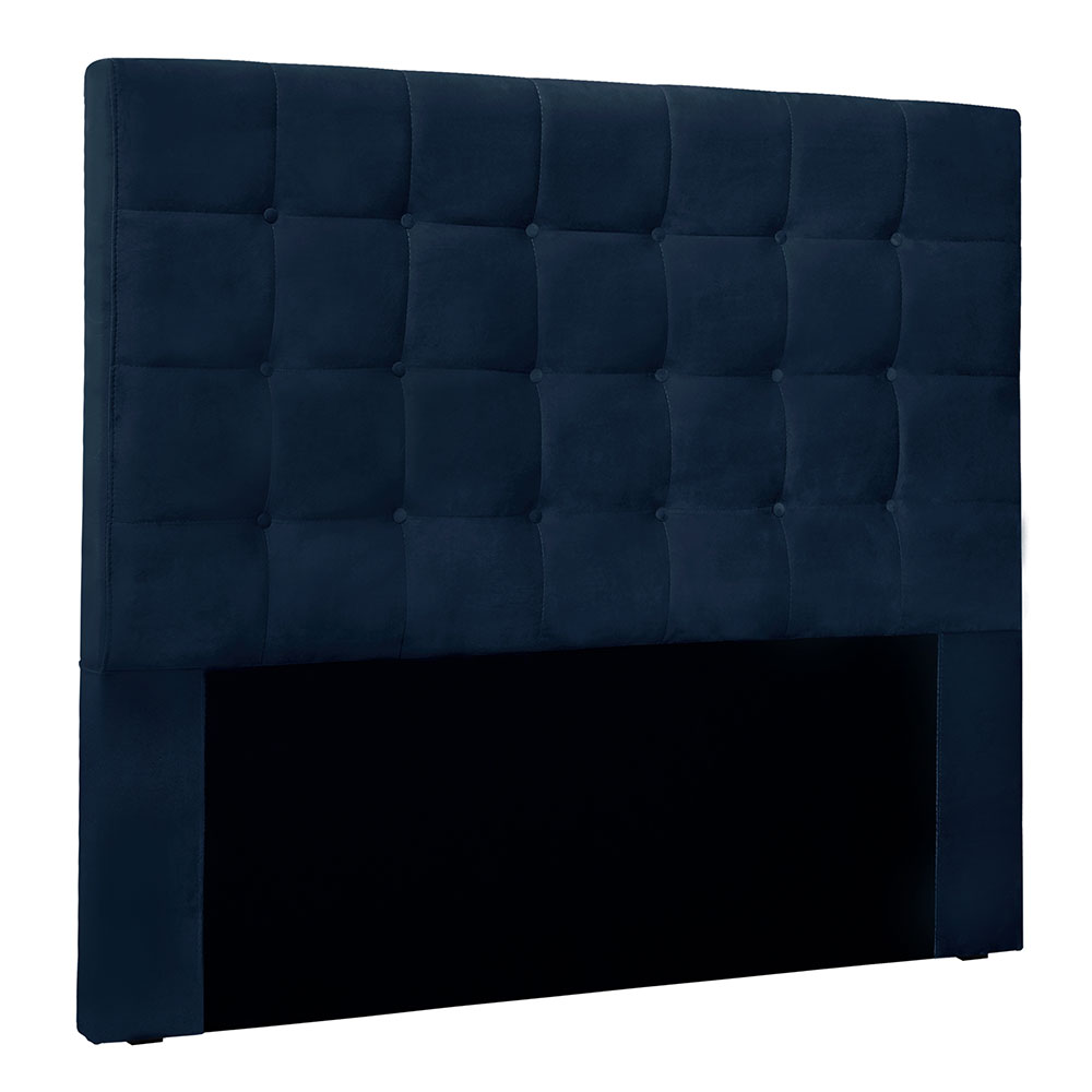 Cabeceira Queen 1,60m Santiago Suede Azul Marinho - Pallazio