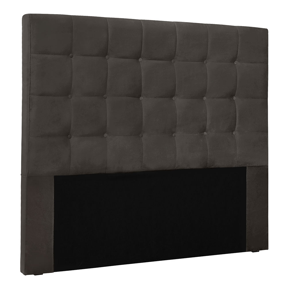 Cabeceira Queen 1,60m Santiago Suede Cinza - Pallazio