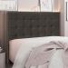 Cabeceira Queen 1,60m Santiago Suede Cinza - Pallazio