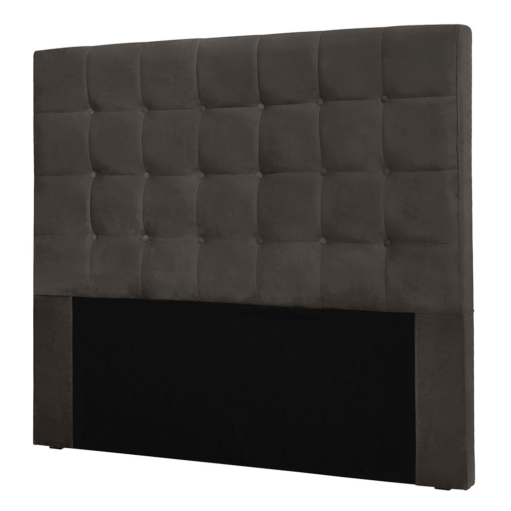 Cabeceira Queen 1,60m Santiago Suede Cinza - Pallazio