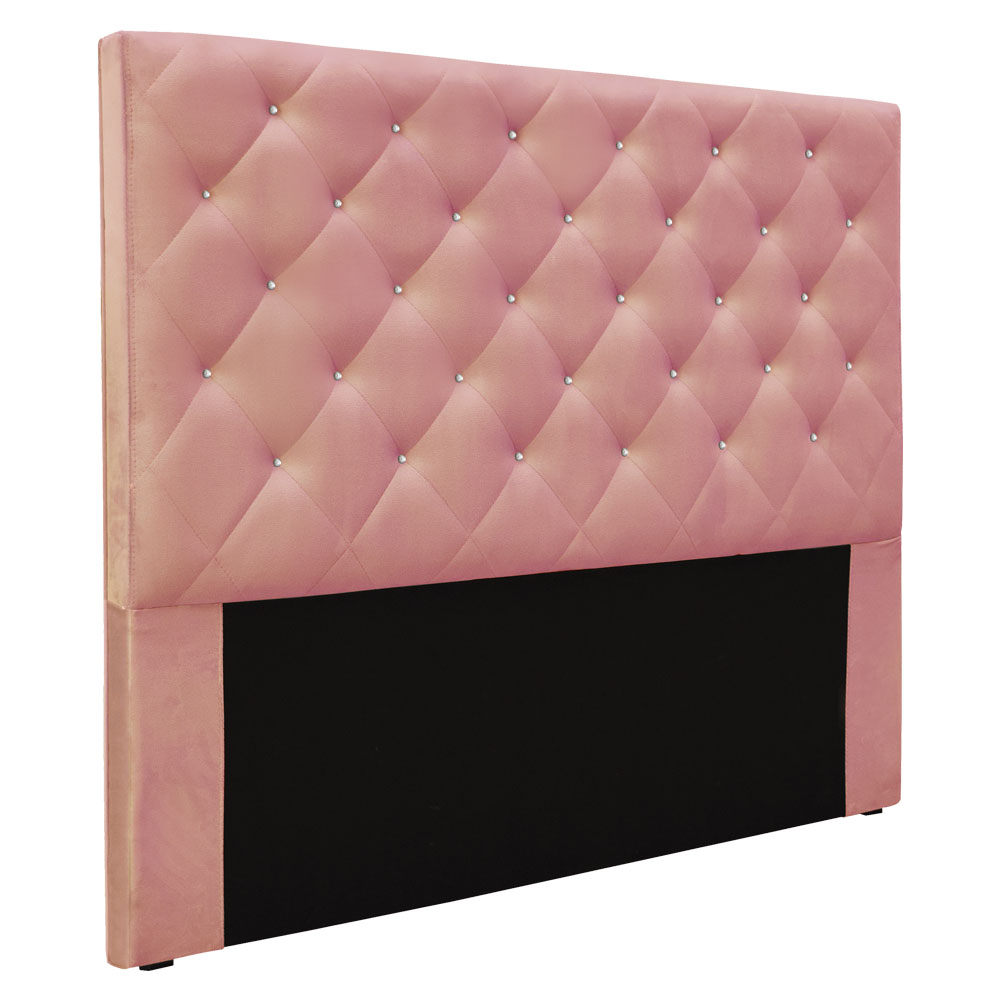 Cabeceira Queen 1,60m Tânia Veludo Rosa - Pallazio