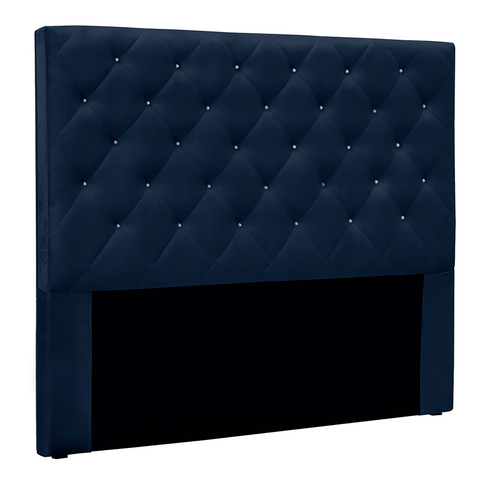 Cabeceira Queen 1,60m Toledo Suede Azul Marinho - Pallazio