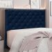 Cabeceira Queen 1,60m Toledo Suede Azul Marinho - Pallazio