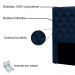 Cabeceira Queen 1,60m Toledo Suede Azul Marinho - Pallazio