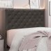 Cabeceira Queen 1,60m Toledo Suede Cinza - Pallazio