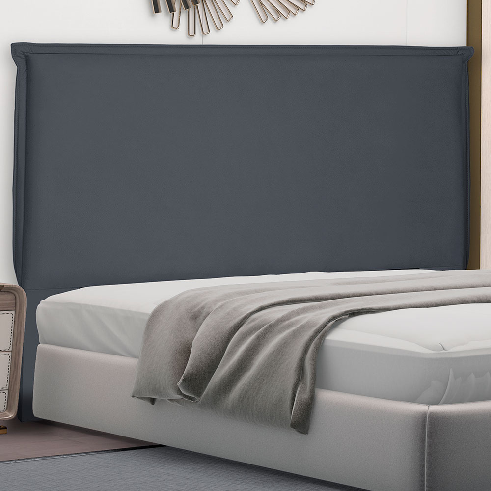 Cabeceira Queen 1,60m Veneza Suede Cinza - Pallazio