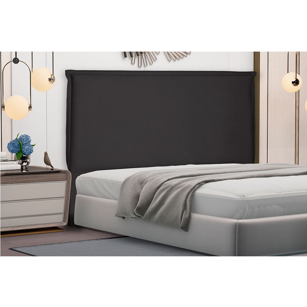 Cabeceira Queen 1,60m Veneza Suede Preto - Pallazio