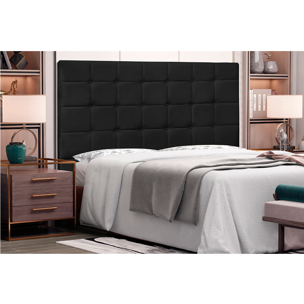 Cabeceira Queen 1,60m Verona Corano Preto - Pallazio