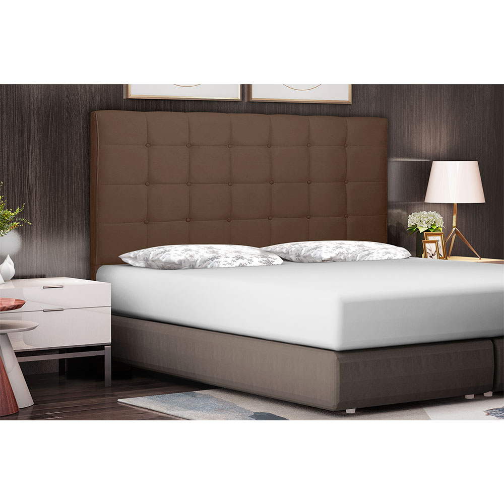 Cabeceira Queen 1,60m Verona Suede Caramelo - Pallazio