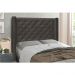 Cabeceira Queen 1,60m Vicenza Suede Cinza - Pallazio