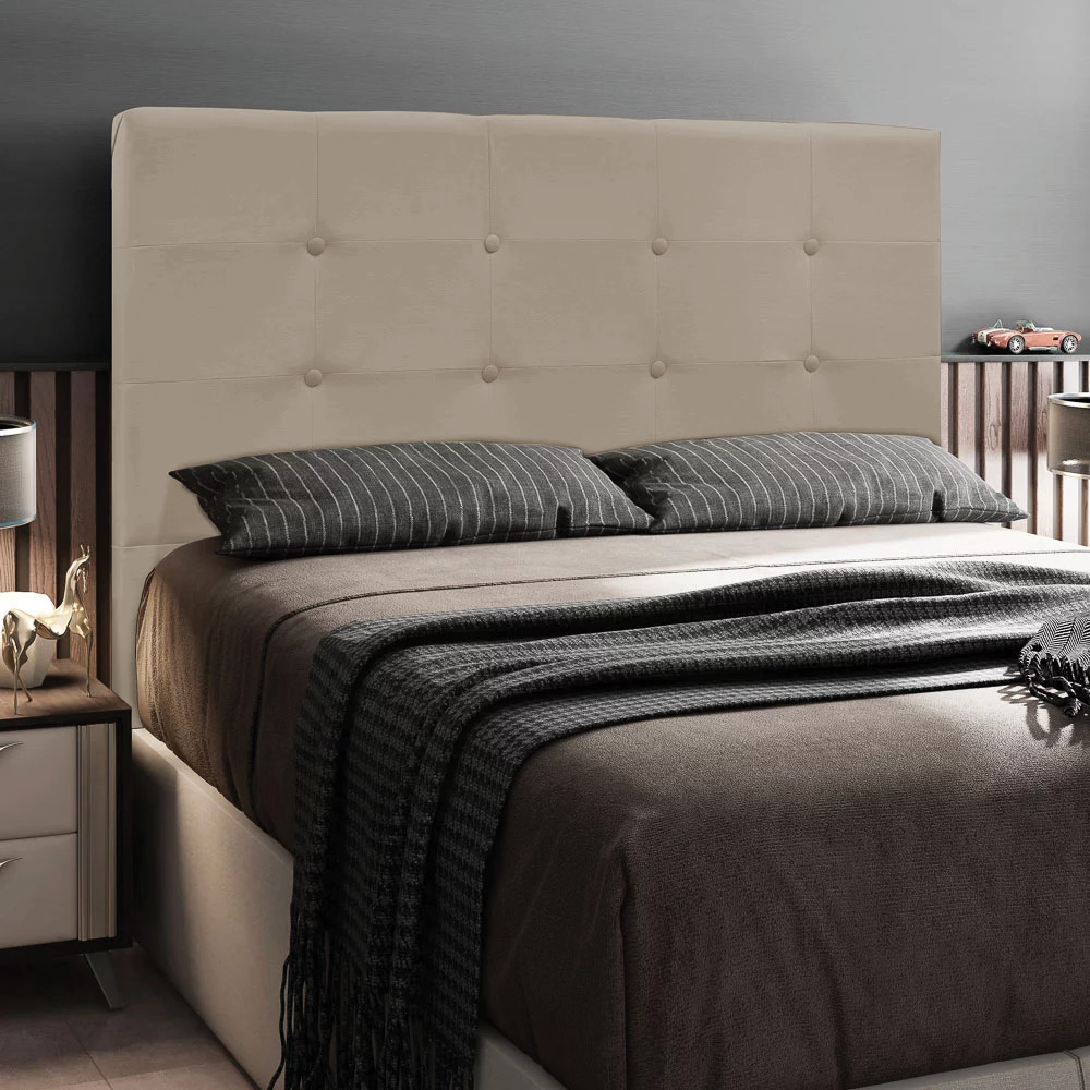 Cabeceira Queen 1,60m Zurique Suede Bege - Pallazio
