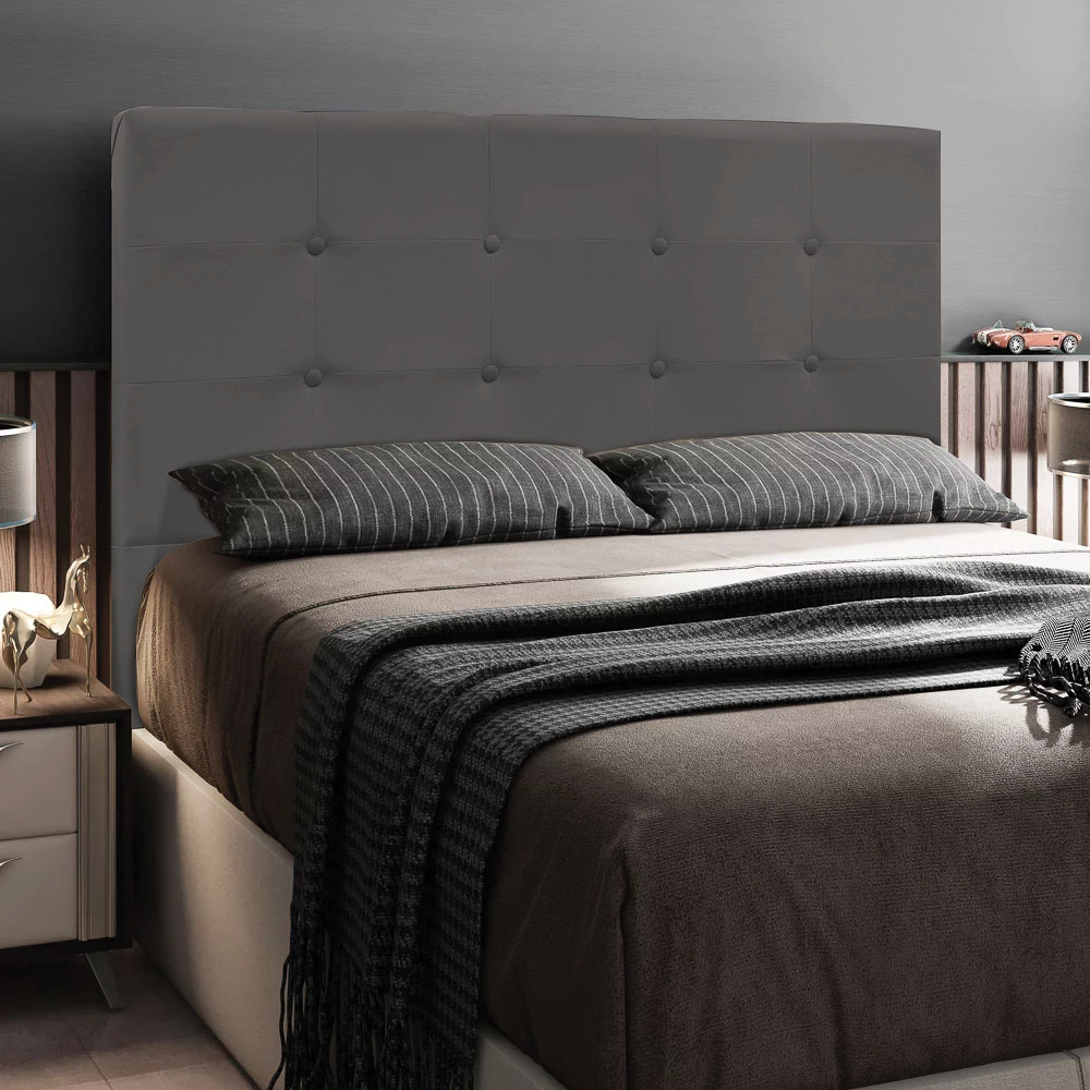 Cabeceira Queen 1,60m Zurique Suede Grafite - Pallazio