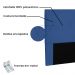 Cabeceira Solteiro 0,90m Aquilla Suede Azul Marinho - Pallazio