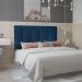 Cabeceira Solteiro 0,90m Berlim Suede Azul Marinho - Pallazio