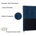 Cabeceira Solteiro 0,90m Berlim Suede Azul Marinho - Pallazio