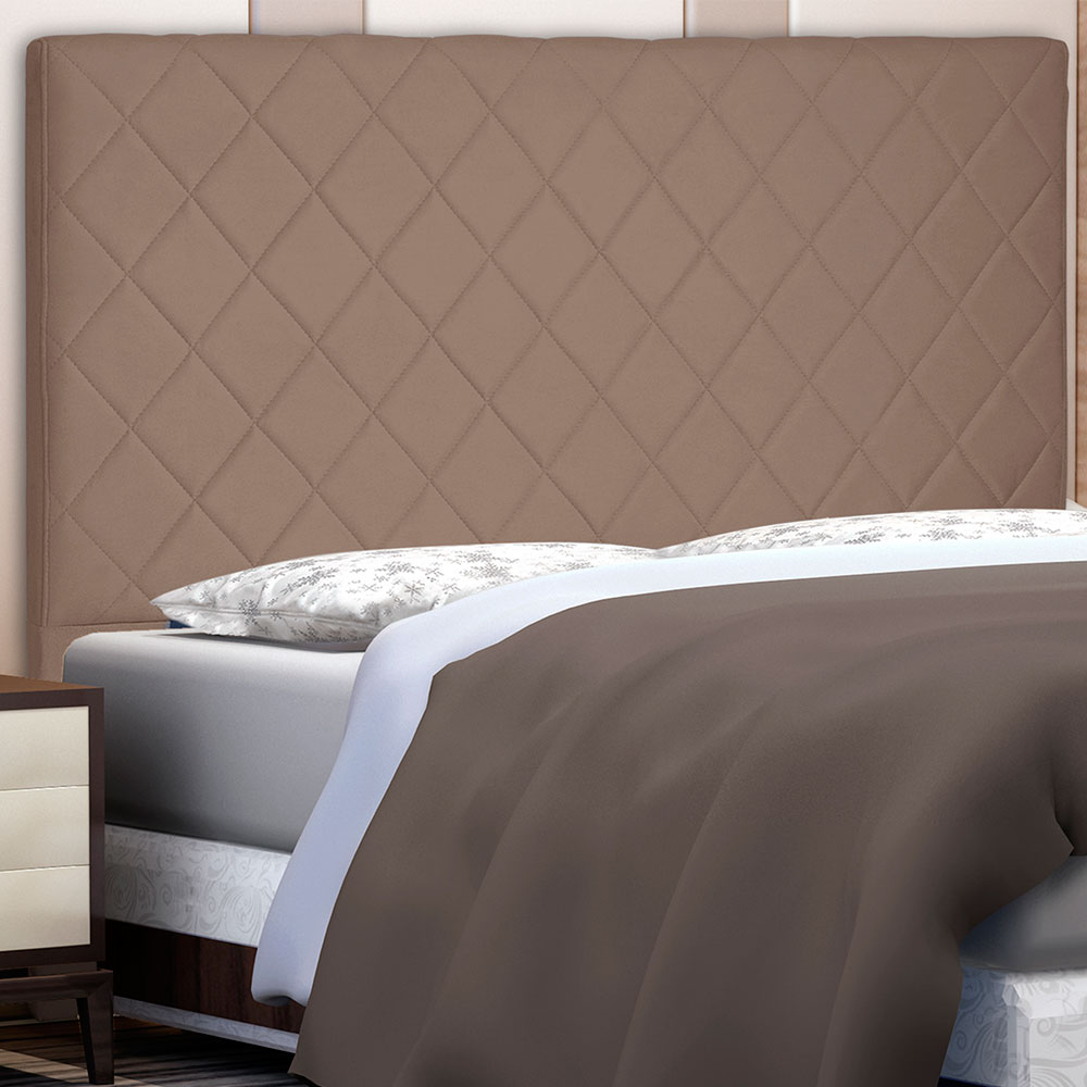 Cabeceira Solteiro 0,90m Esmeralda Suede Caramelo - Pallazio