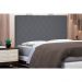 Cabeceira Solteiro 0,90m Esmeralda Suede Cinza - Pallazio