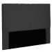 Cabeceira Solteiro 0,90m Esmeralda Suede Preto - Pallazio