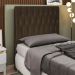 Cabeceira Solteiro 0,90m Estocolmo Suede Marrom - Pallazio