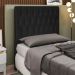 Cabeceira Solteiro 0,90m Estocolmo Suede Preto - Pallazio