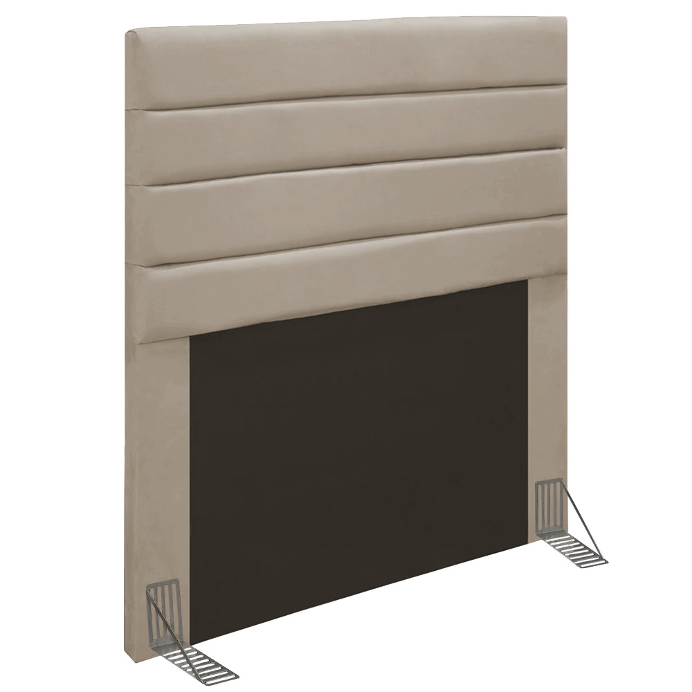 Cabeceira Solteiro 0,90m Friburgo Suede Bege - Pallazio