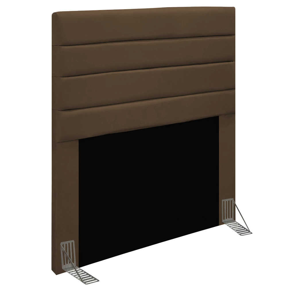 Cabeceira Solteiro 0,90m Friburgo Suede Marrom - Pallazio