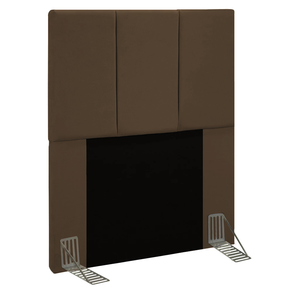 Cabeceira Solteiro 0,90m Genebra Suede Marrom - Pallazio