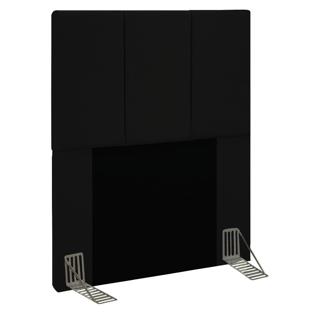 Cabeceira Solteiro 0,90m Genebra Suede Preto - Pallazio