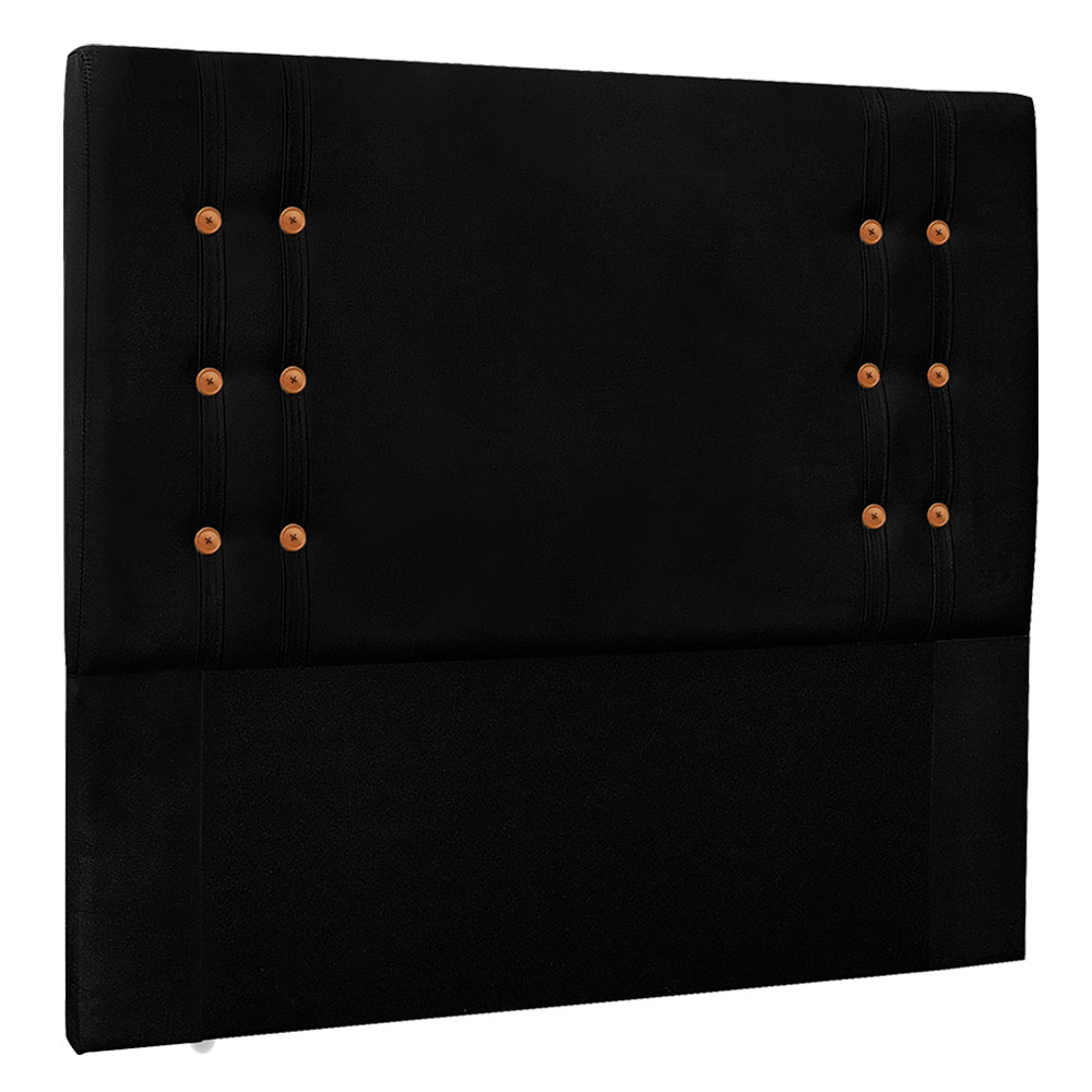 Cabeceira Solteiro 0,90m Genova Suede Preto - Pallazio
