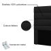 Cabeceira Solteiro 0,90m Las Palmas Suede Preto - Pallazio