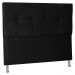 Cabeceira Solteiro 0,90m Lisboa Suede Preto - Pallazio