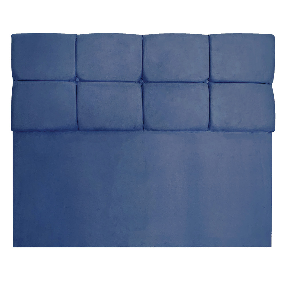 Cabeceira Solteiro 0,90m Nina Suede Azul Marinho - Pallazio