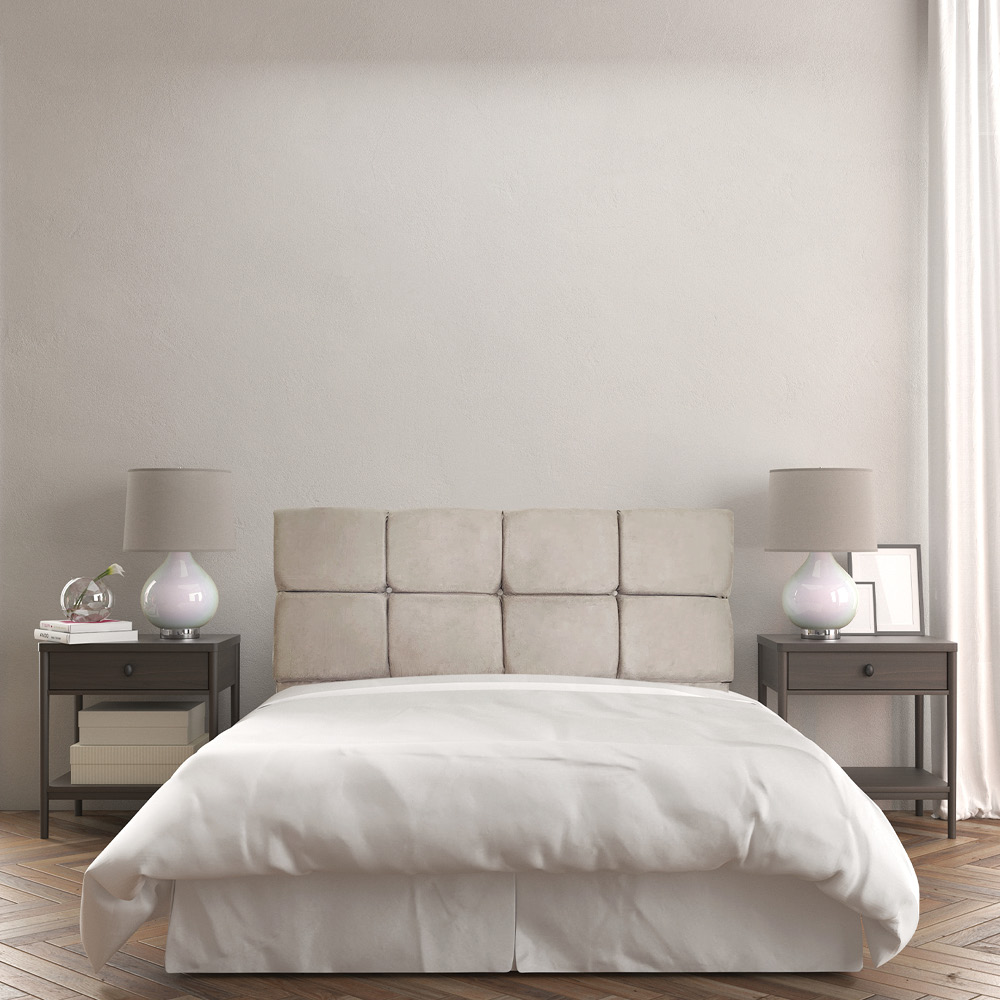 Cabeceira Solteiro 0,90m Nina Suede Bege - Pallazio