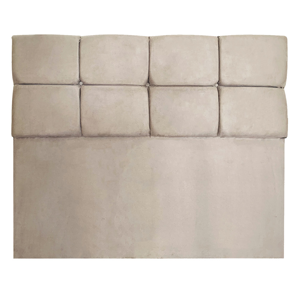 Cabeceira Solteiro 0,90m Nina Suede Bege - Pallazio