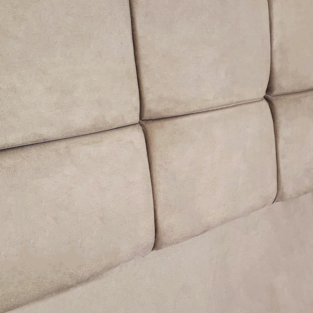 Cabeceira Solteiro 0,90m Nina Suede Bege - Pallazio
