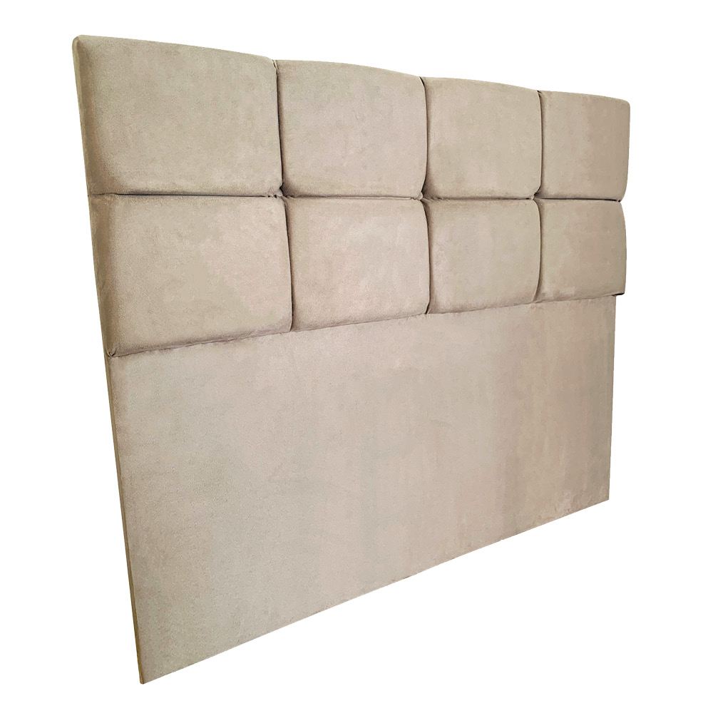 Cabeceira Solteiro 0,90m Nina Suede Bege - Pallazio
