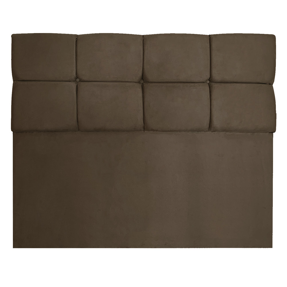 Cabeceira Solteiro 0,90m Nina Suede Marrom - Pallazio
