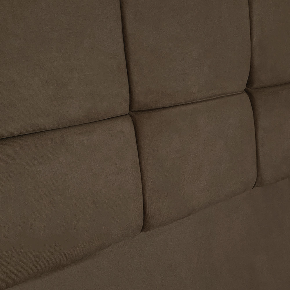 Cabeceira Solteiro 0,90m Nina Suede Marrom - Pallazio