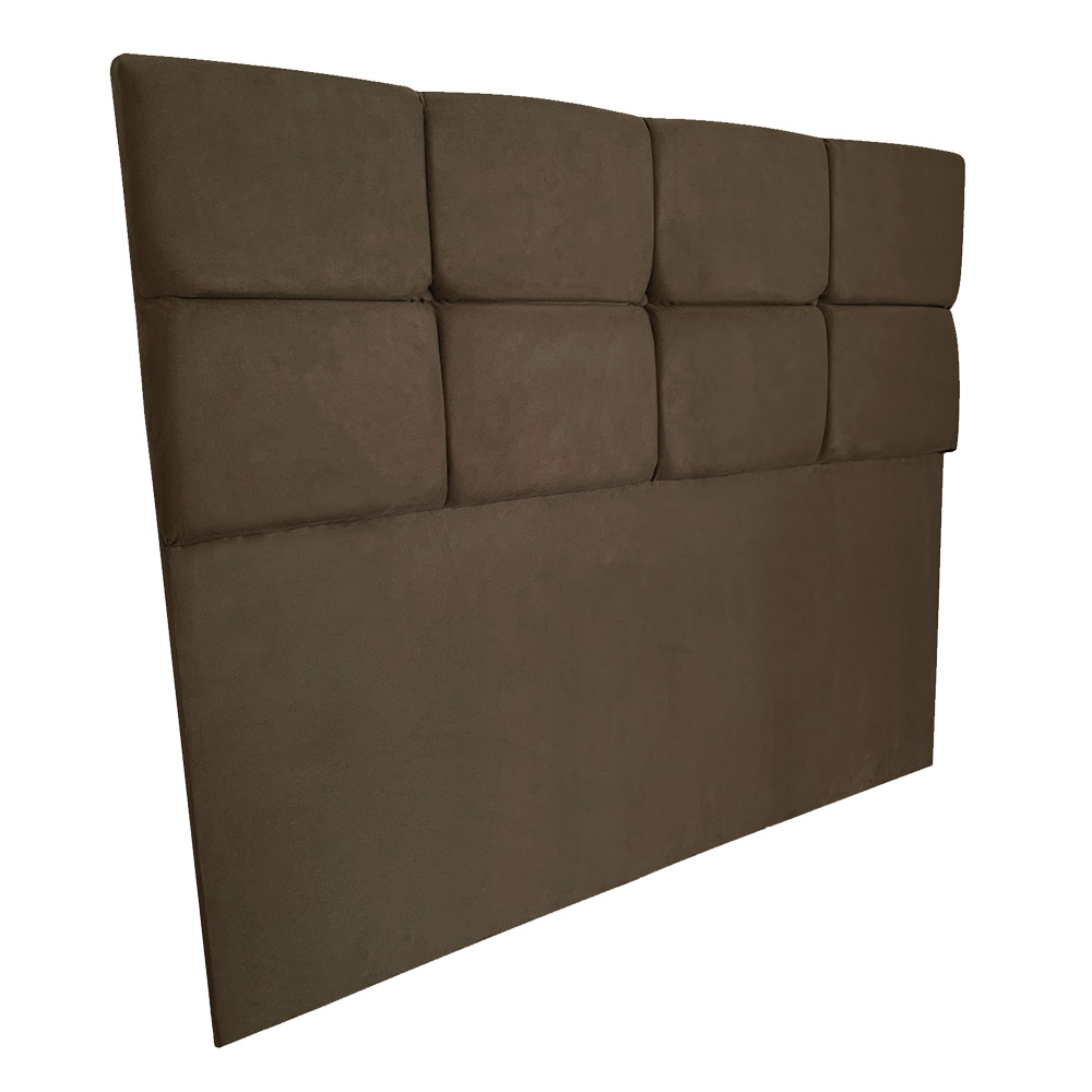 Cabeceira Solteiro 0,90m Nina Suede Marrom - Pallazio