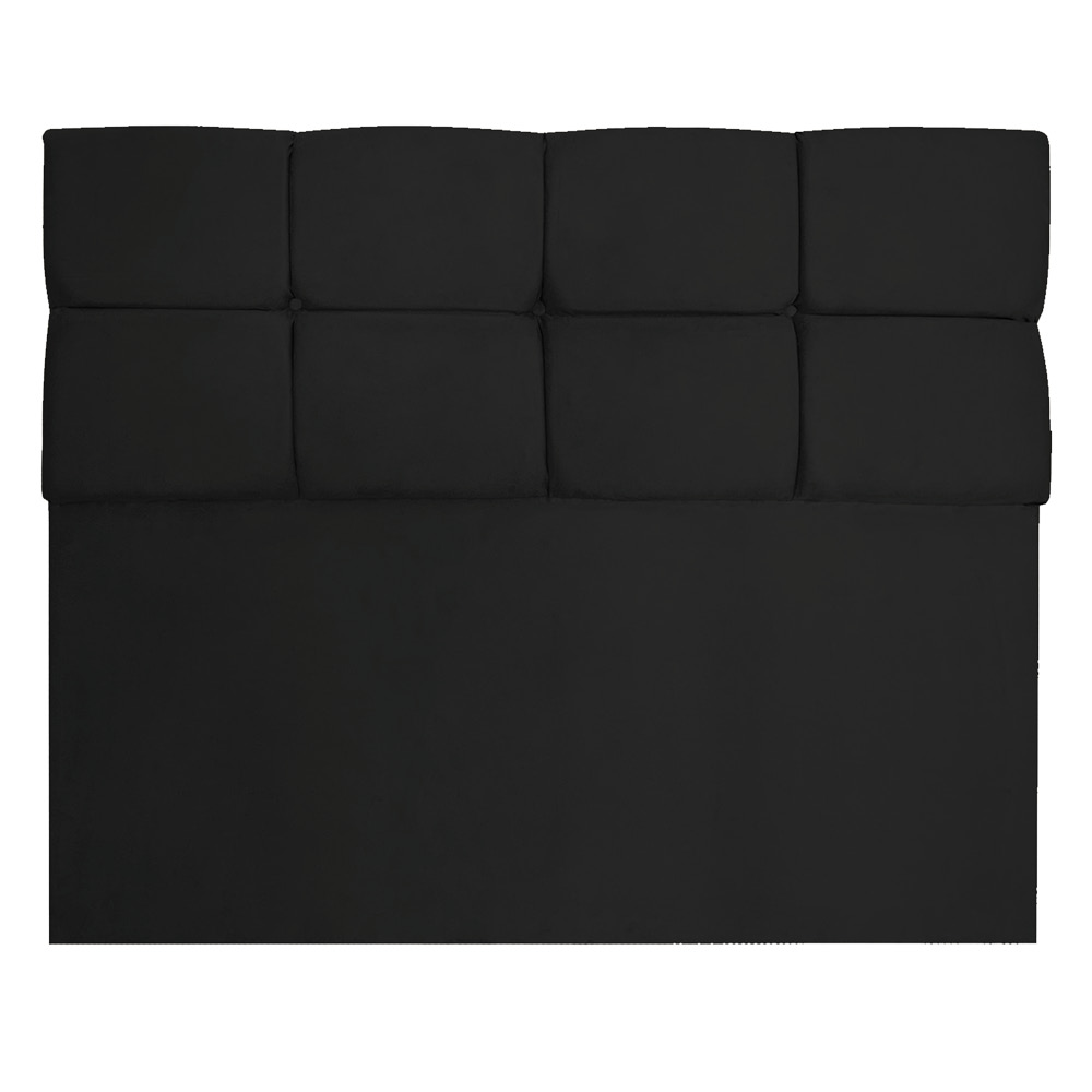 Cabeceira Solteiro 0,90m Nina Suede Preto - Pallazio