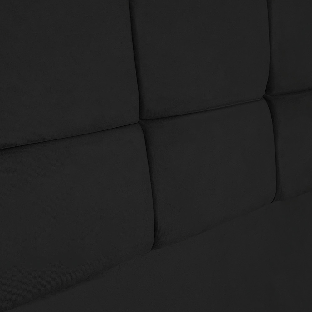 Cabeceira Solteiro 0,90m Nina Suede Preto - Pallazio