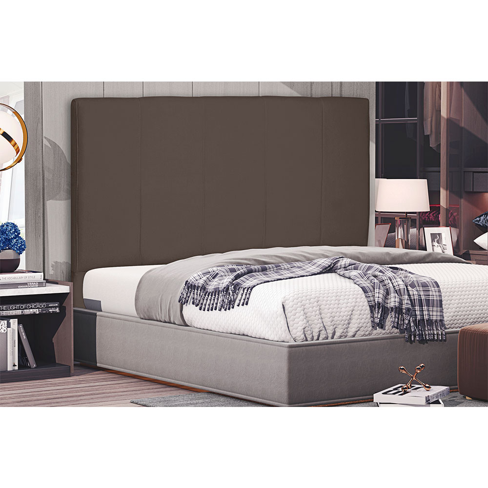 Cabeceira Solteiro 0,90m Ravenna Suede Caramelo - Pallazio