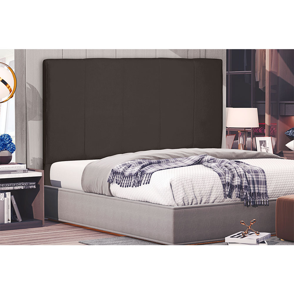Cabeceira Solteiro 0,90m Ravenna Suede Marrom Café - Pallazio