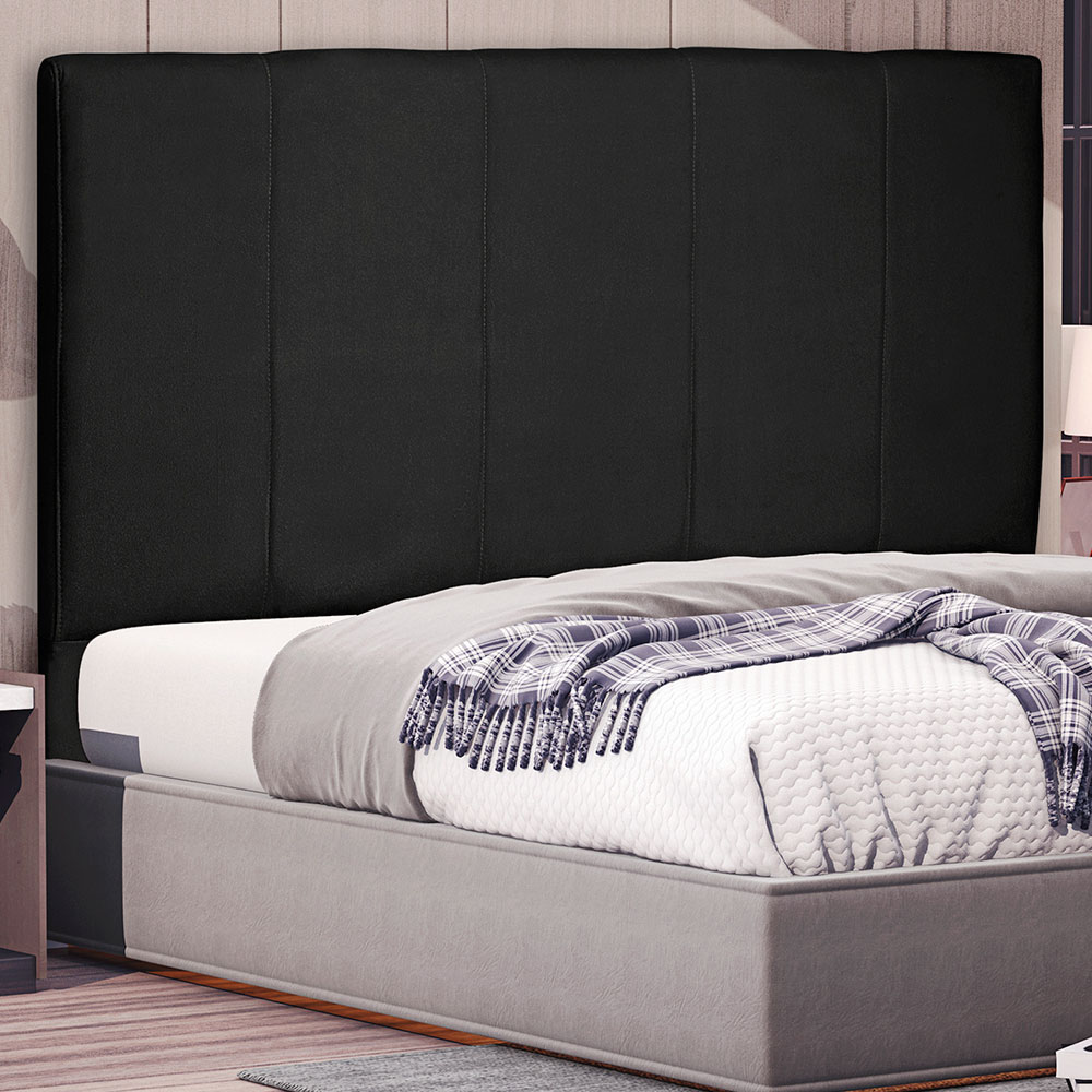 Cabeceira Solteiro 0,90m Ravenna Suede Preto - Pallazio