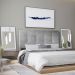 Cabeceira Solteiro 0,90m Roma Suede Cinza - Pallazio